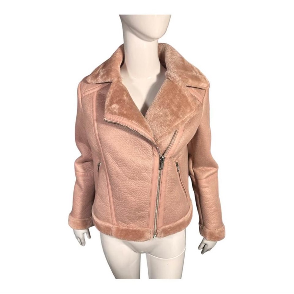 MISS SELFRIDGE PINK AVIATOR JACKET (SIZE 4) (NEW WITH TAG)